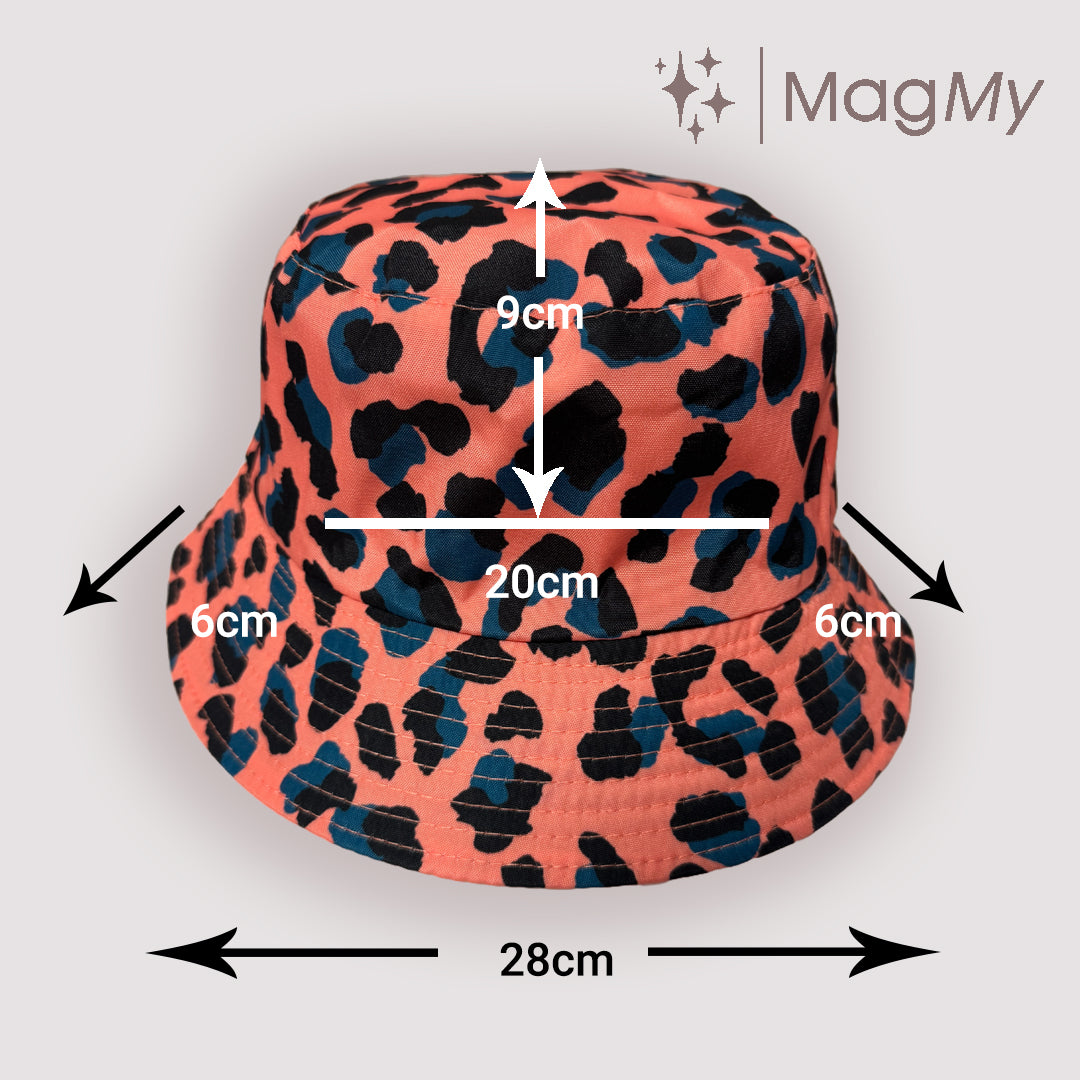 Reversible Leopard Print Bucket Hat for Women