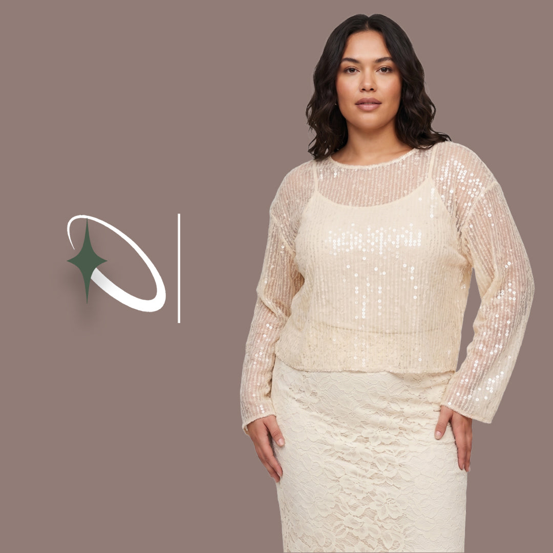 M & S sequin top with detachable cami