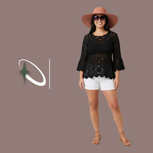Black Crochet Top (Preloved)
