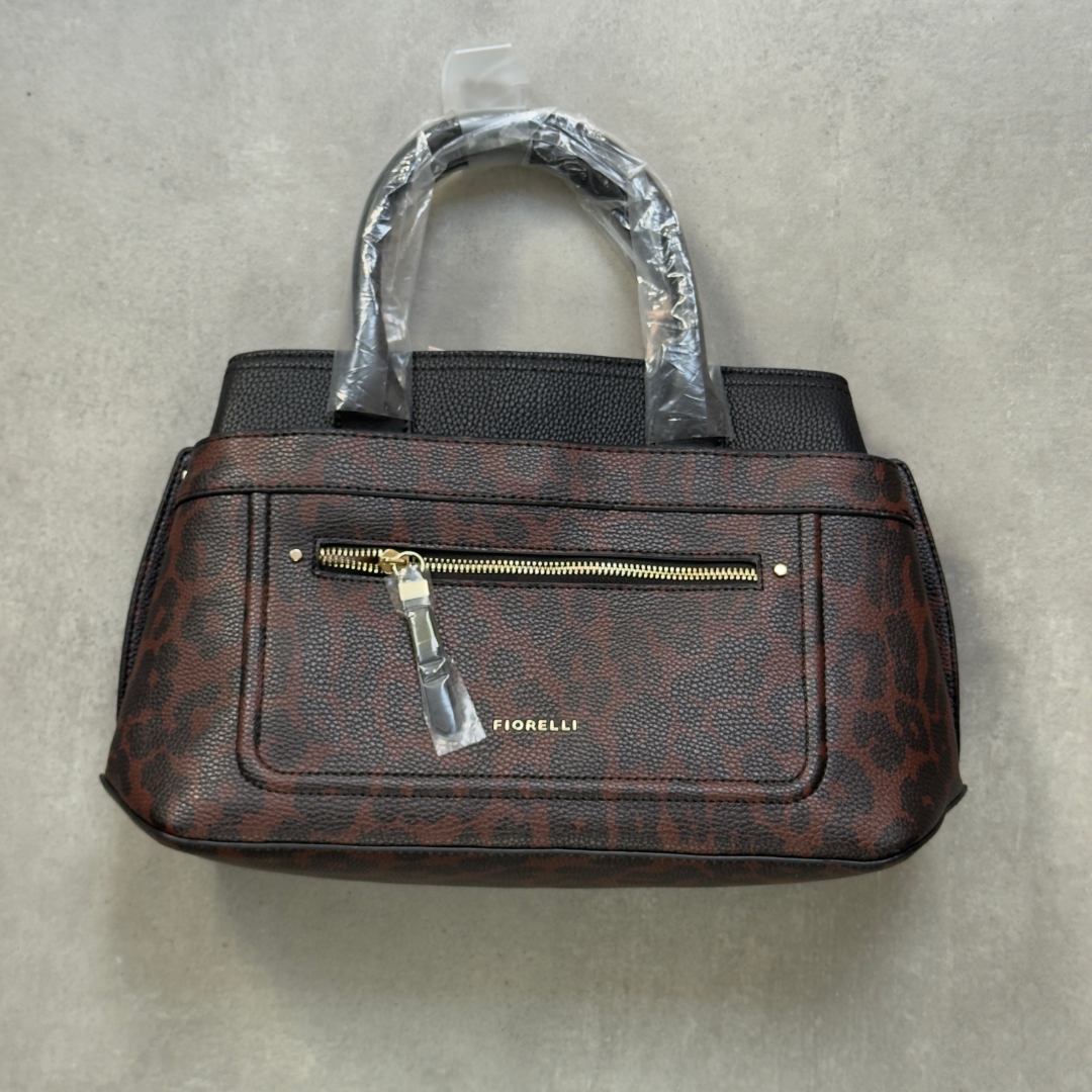 Fiorelli Winter Leopard Satchel Grab Bag (Preloved)