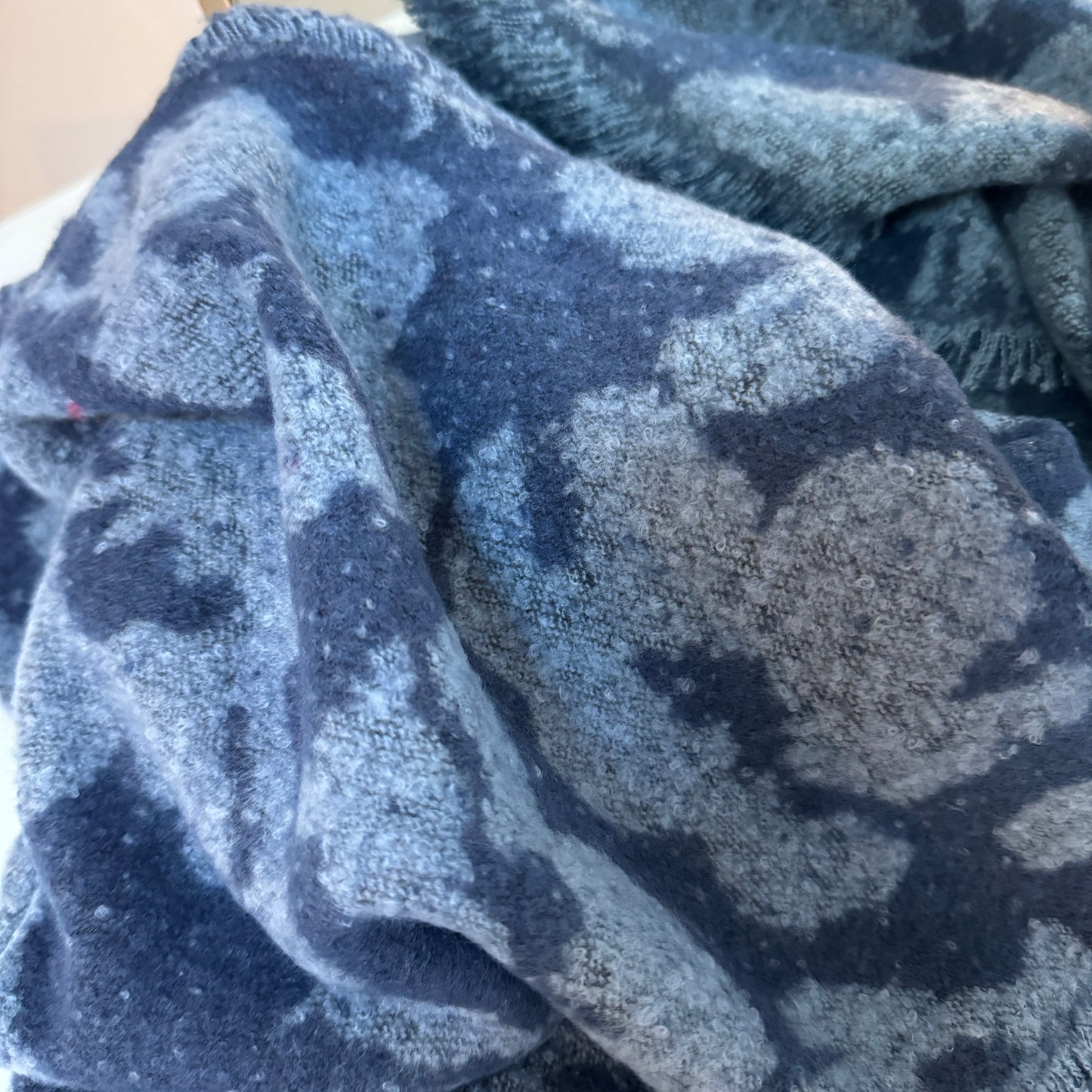 Leopard Print Frayed Triangle Scarf