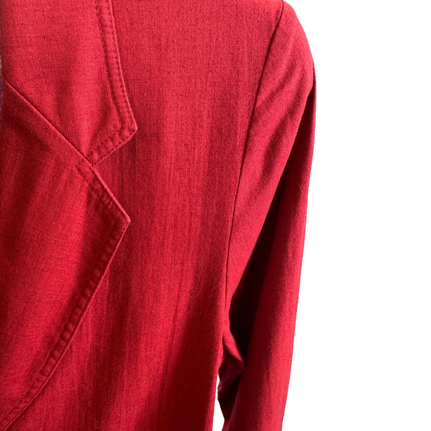 Vintage Marks & Spencer Linen Blend Red Blazer Jacket (Preloved)