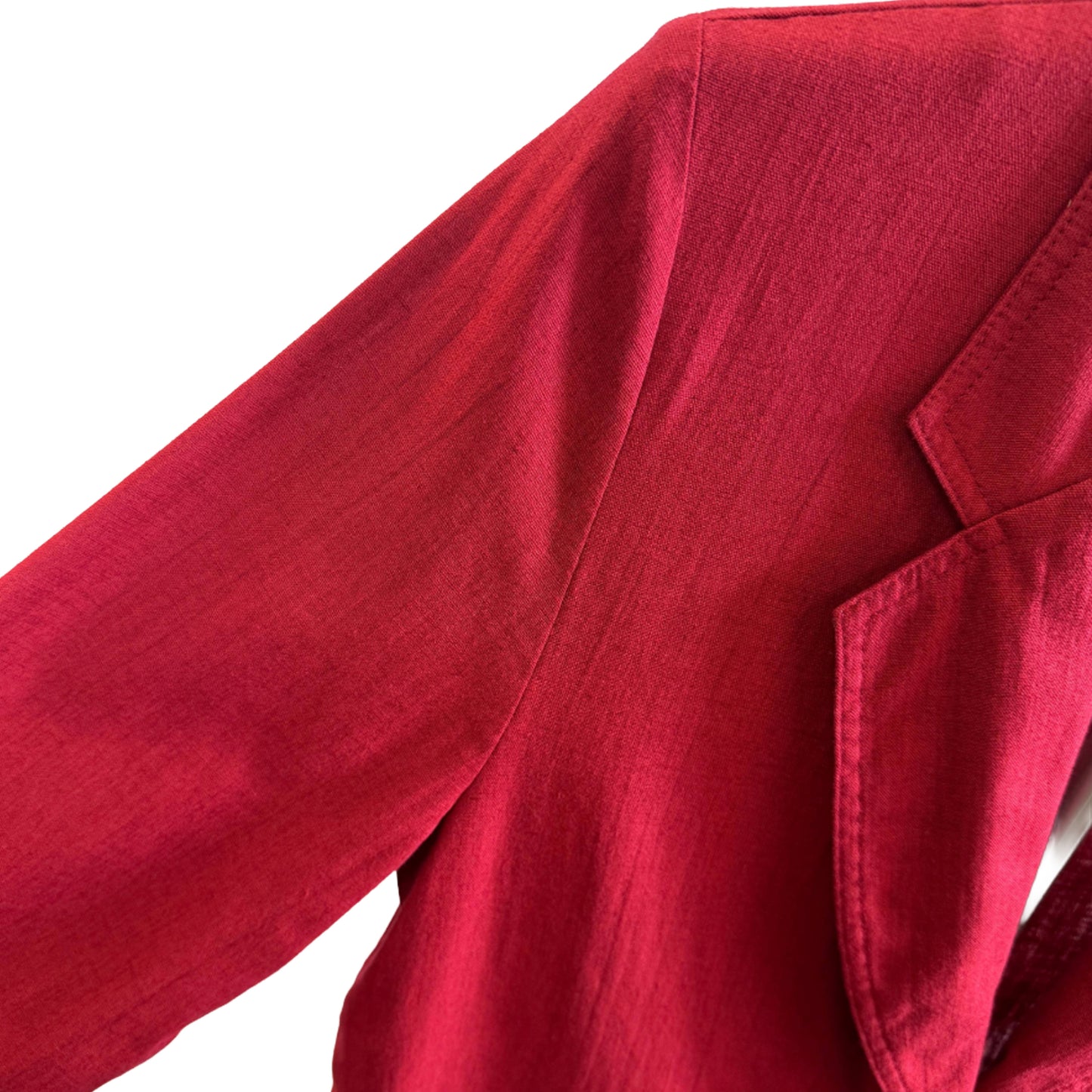 Vintage Marks & Spencer Linen Blend Red Blazer Jacket (Preloved)