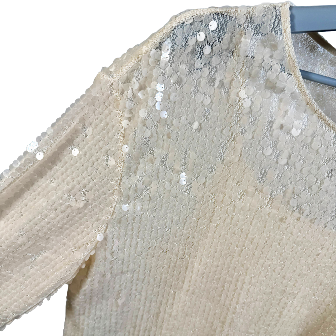M & S sequin top with detachable cami