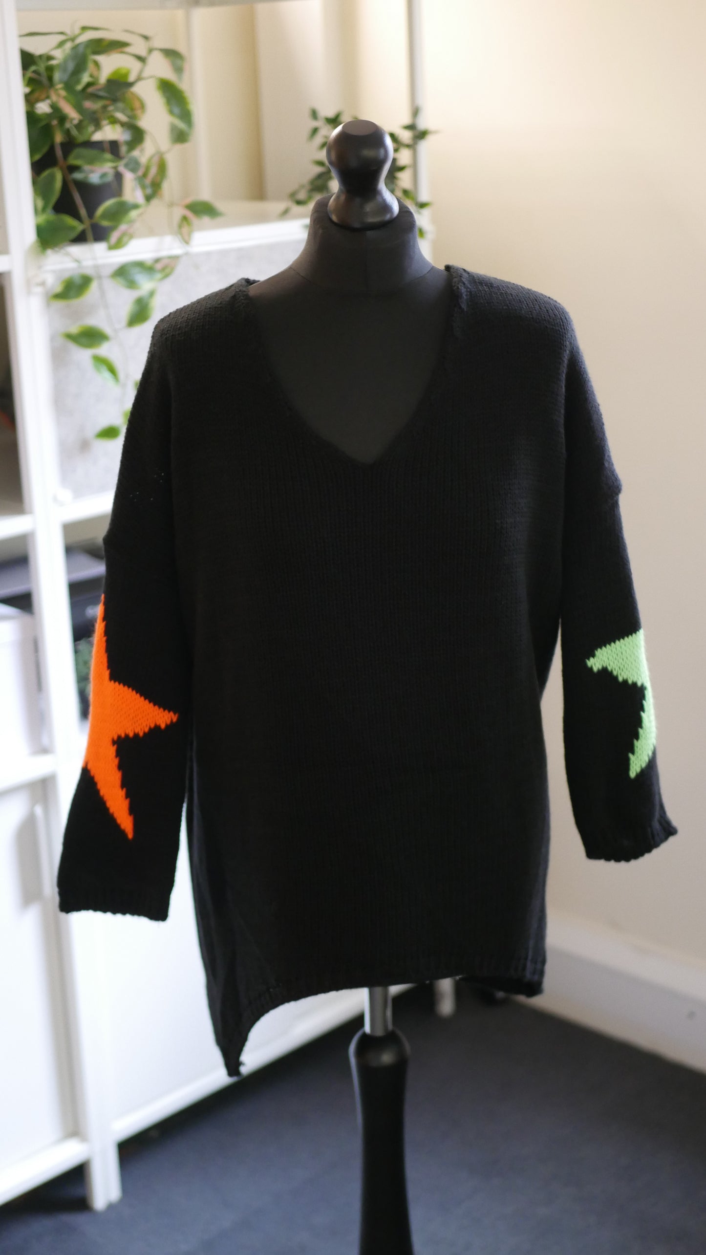 Oversized Triple Star Knitted Jumper