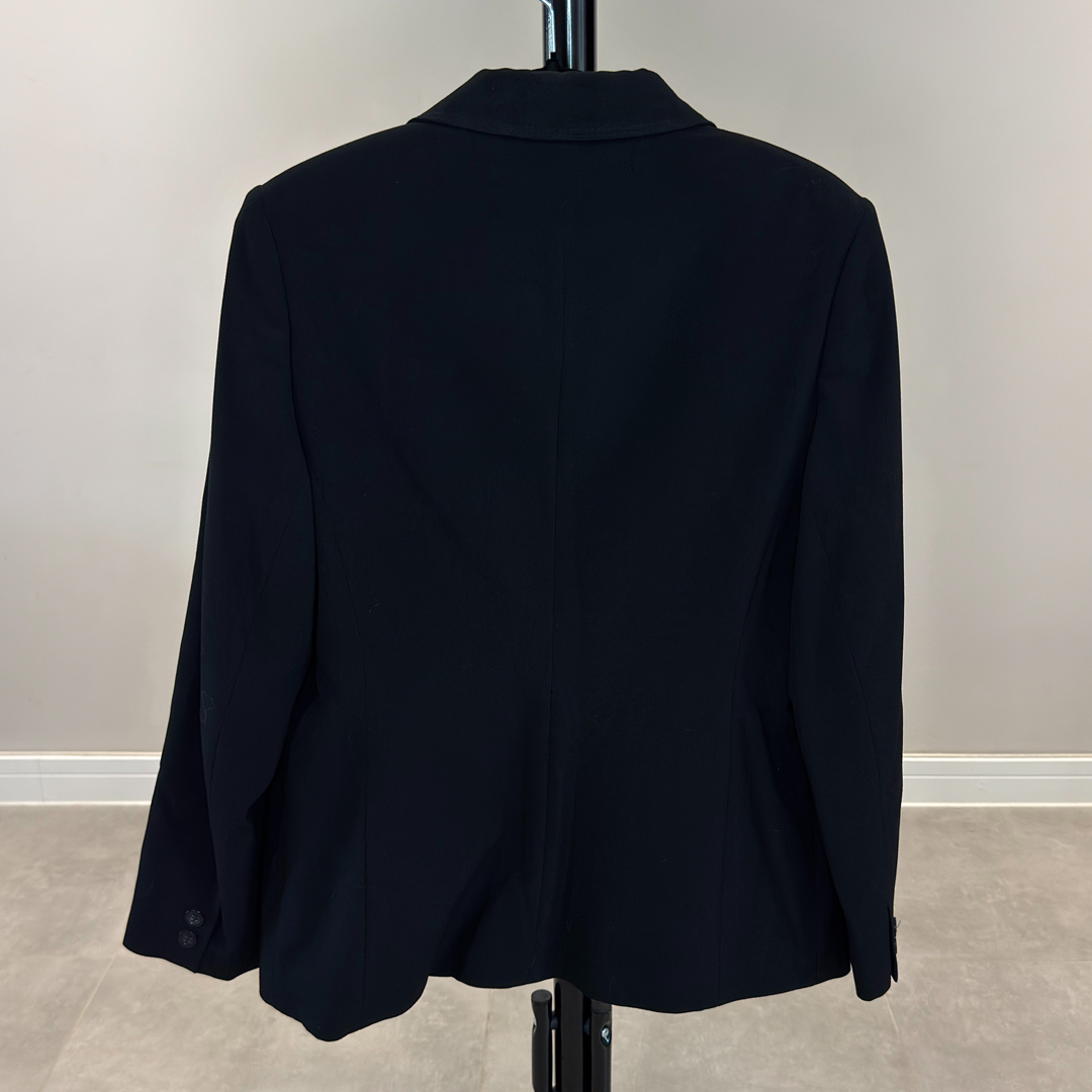Classic Black Tailored Blazer | Size 12 Petite | (Preloved)