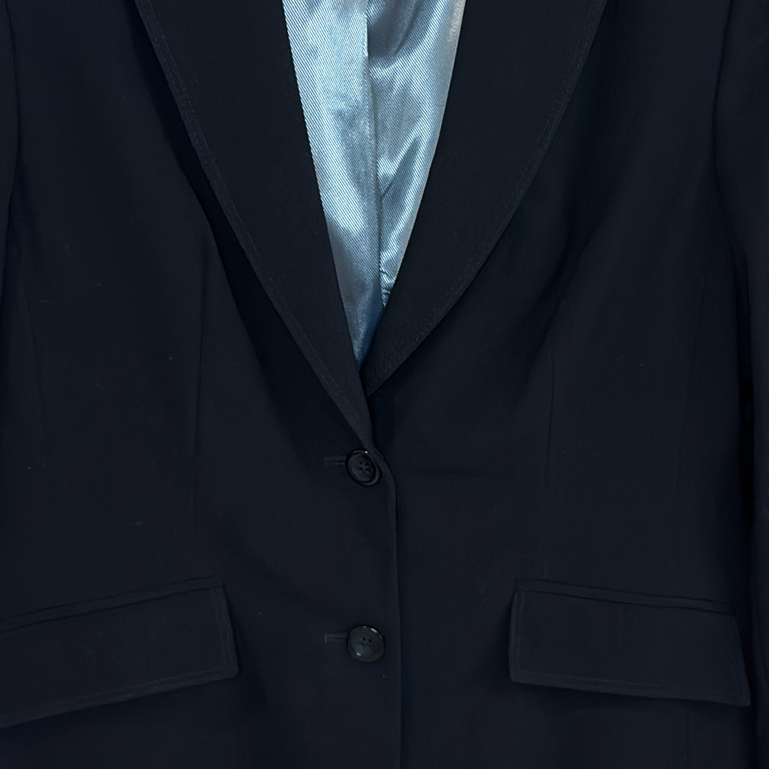 Classic Black Tailored Blazer | Size 12 Petite | (Preloved)