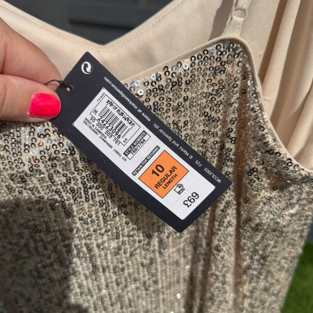 M&S Sparkly Sequin Maxi Dress (Preloved)
