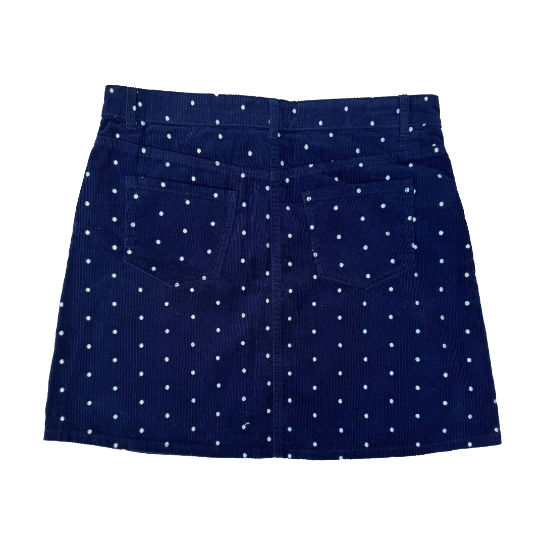 Polka Dot Corduroy Mini Skirt (Preloved)